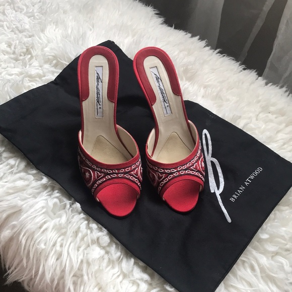 Brian Atwood Mule Sandal Heels - Picture 2 of 8